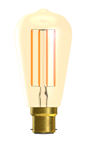 Bell 01468 - 4W LED Vintage Squirrel Cage Dimmable - BC, Amber, 2000K LED Vintage - Dimmable Bell - The Lamp Company