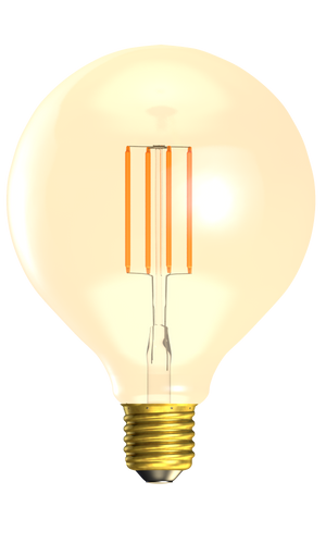 Bell 01472 - 4W LED Vintage 125mm Globe Dimmable - ES, Amber, 2000K LED Globe Light Bulbs Bell - The Lamp Company