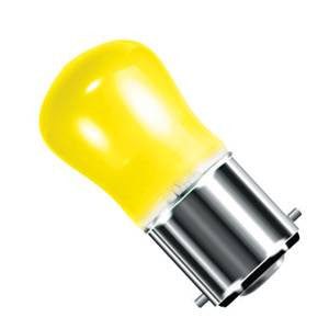 02600-BE - Small Sign (Pygmy) Yellow - 240v 15W B22d Coloured Light Bulbs Bell - The Lamp Company