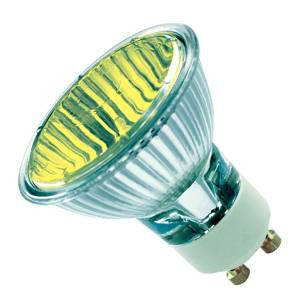 P1650FL-Y-CA - 240v 50w GU10 51mm 25Deg Yellow Coloured Light Bulbs Casell - The Lamp Company