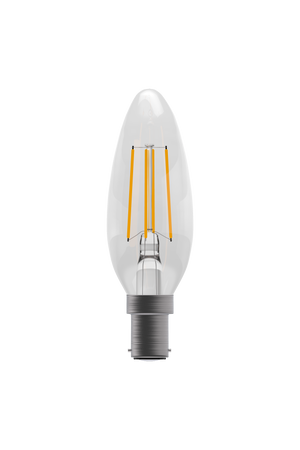 Bell 05023 - 4W LED Filament Clear Candle - SBC, 2700K LED Filament Candle - Non Dimmable Bell - The Lamp Company