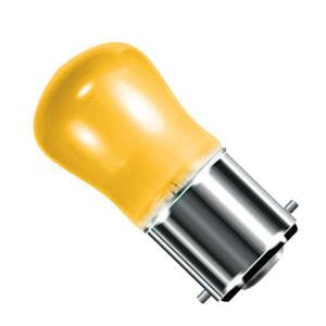 02540-BE - Small Sign (Pygmy) Yellow - 240v 15W B22d Coloured Light Bulbs Bell - The Lamp Company