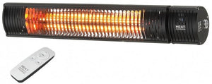Shadow Patio Heater with Remote Control in Black - Heat Outdoors IP65 1.5KW Heaters heat outdoors - The Lamp Company