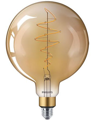 31378100 - Philips - LED classic-giant 6.5-40W E27 G200 GOLD DIM 202x286mm LED Filament Squirrel Cage Philips - The Lamp Company