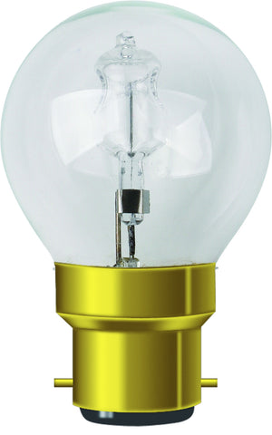 163106 - Golfball G45 Eco-Halo 46W B22 2750K 702Lm Dim. Cl. Halogen Energy Savers Girard Sudron - The Lamp Company