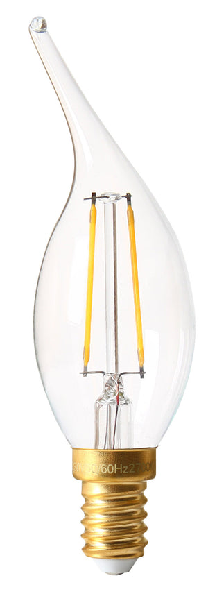 713170 - Candle CV4 Filament LED 2W E14 2700K 220Lm Cl. GS LED Filament The Lampco - The Lamp Company