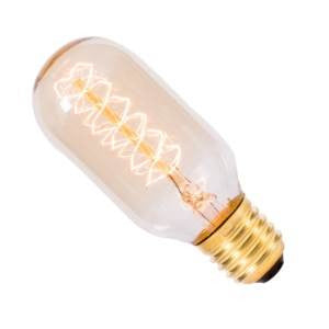 TUB40ES-LDEC-BE - 240v 40w E27 T45X108mm Decor. Amber Tint Incandescent Bell - The Lamp Company