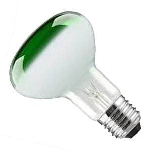 R8060ES-G-CR - 240v 60w E27 80mm Green Coloured Light Bulbs Crompton - The Lamp Company