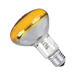 R8060ES-Y-CR - 240v 60w E27 80mm Yellow Coloured Light Bulbs Crompton - The Lamp Company