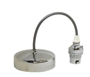 05029 Pendant Set 9" Polished Chrome (Silver Flex & Chrome Lampholder) - Lampfix - Sparks Warehouse