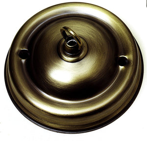 05065 Ceiling Hook-plate Large Antique Brass 4¼” Ø - Lampfix - Sparks Warehouse