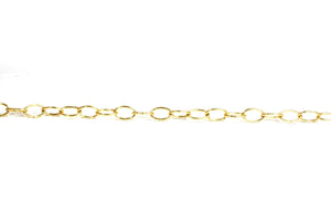 05076 Ceiling Chain Small Oval Brassed 18x12mm, mtr - Lampfix - Sparks Warehouse