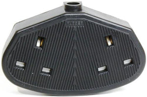 05109 - Rubber Trailing Socket 2G Black - Lampfix - sparks-warehouse