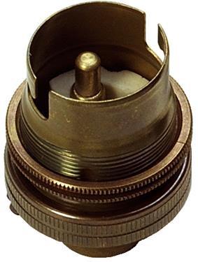 05142 - BC Lampholder ½" Unswitched Old English Brass