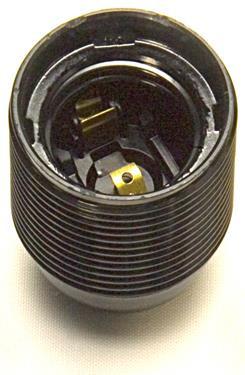 05166 - Continental Lampholder 10mm ES Threaded Black