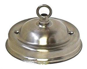 05474 - Ceiling Hook-plate Large Brushed Chrome 4¼” Ø - Lampfix - sparks-warehouse