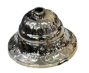 05651 Decorative Nickel Ceiling Cup with Securing Screw Height 58mm Ø90mm - Lampfix - Sparks Warehouse