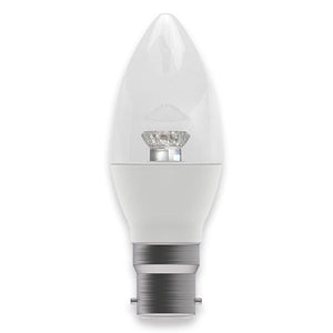 Bell 60504 2.1W LED Candle Clear - BC, 2700K 250lm