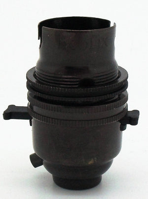 05735 Ecofix BC Lampholder ½" Switched Bronze External Earth - BC / Bayonet Cap / B22, Bronze, ½" Thread Entry - Lampfix - Sparks Warehouse