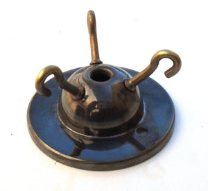05753 3-hook Ceiling Plate Antique Brass 2¾” Ø - Lampfix - Sparks Warehouse