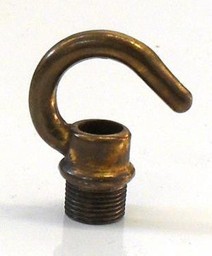 05756 - Hook ½" Male Thread Antique Brass - LampFix - sparks-warehouse
