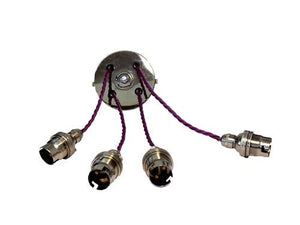 05802 - ELIZABETH Chrome Rose, Twisted Purple Flex Quartet - LampFix - sparks-warehouse