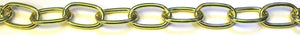 05996 Ceiling Chain WELD LINK Large Flat Side Solid Brass 25x16mm, mtr - Lampfix - Sparks Warehouse