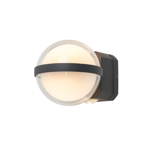 Forum Lighting Zink Anmo 2 x 1w + 3w CCT 3/45/6k Globe WL IP54 Anth - ZN-44218-ANTH - Anthracite
