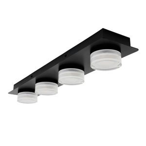 Forum Lighting Spa Amalfi 20w LED 4lt Bar Flush Matt Black - SPA-31737-MBLK - Matte black,