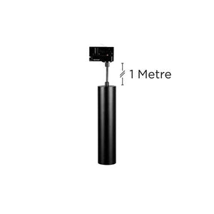 Integral LED Accentplus Spotlight S1 56Mm Diameter 235Mm Length Gu10 Led 3 Circuit Track Mounted Suspended Pendant 1M Cable Black Finish  - ILNEV005