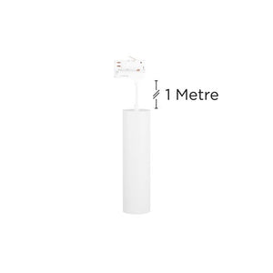 Integral LED Accentplus Spotlight S2 65Mm Diameter 235Mm Length Gu10 Led 3 Circuit Track Mounted Suspended Pendant 1M Cable White Finish  - ILNEV012