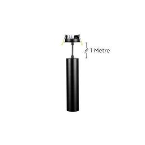 Integral LED Accentplus Spotlight S1 56Mm Diameter 235Mm Length Gu10 Led Recessed Mounted 70Mm Cutout Suspended Pendant 1M Cable Black Finish  - ILNEV029