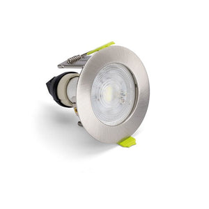 Integral LED Evofire Fire Rated Downlight Ip65 60Mm Cutout 72Mm Dia Satin Nickel Finish Includes Gu10 Holder  - ILDLFR60D105