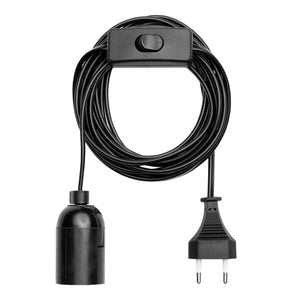 Bailey 145953 Cord 350cm Black E27 European plug & Switch