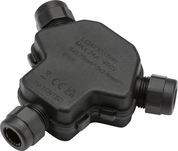 Knightsbridge JB0014 IP68 3-way Weatherproof Gel Junction Box