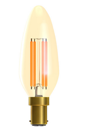 LED 3.3W Dimmable Vintage Amber Candle - SBC - 2200K 60812