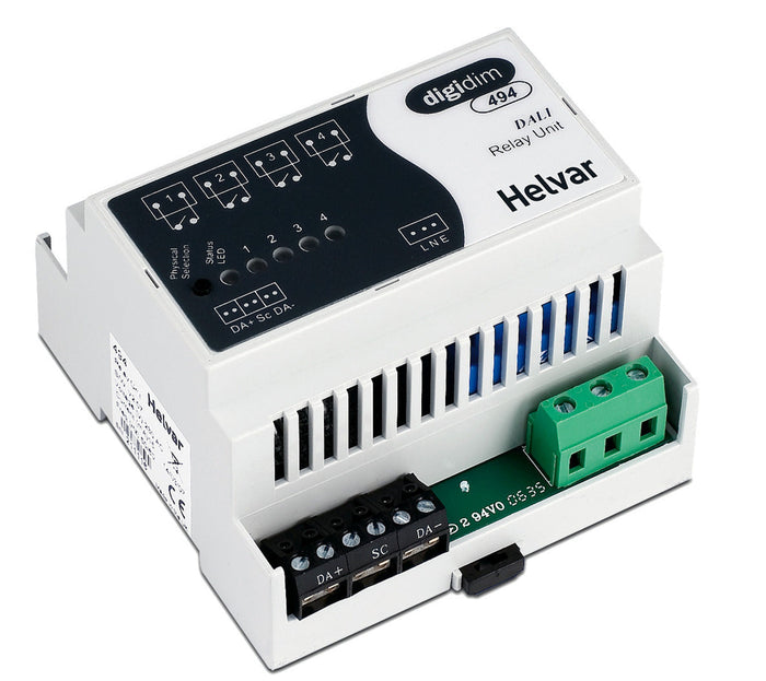 Helvar 494 4 × 10A Relay Unit