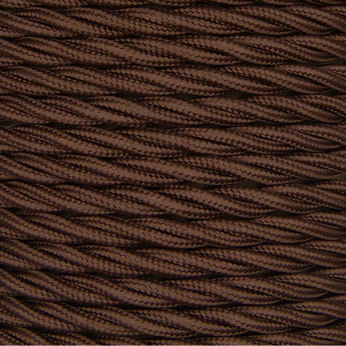 01736  Triple Twisted Braided Flex 3 core 0.5mm Brown, mtr