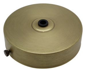 06074 - Metalbrite Ceiling Rose Brushed Antique Brass Flat 100mm Ø Lampfix - Sparks Warehouse