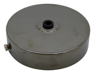 06172 - Metalbrite Ceiling Rose Black 100mm Ø 1-hole LampFix - Sparks Warehouse