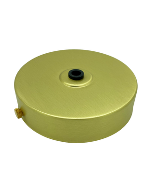 06329 - Metalbrite Ceiling Rose Brushed Brass Flat 100mm Ø Lampfix - Sparks Warehouse