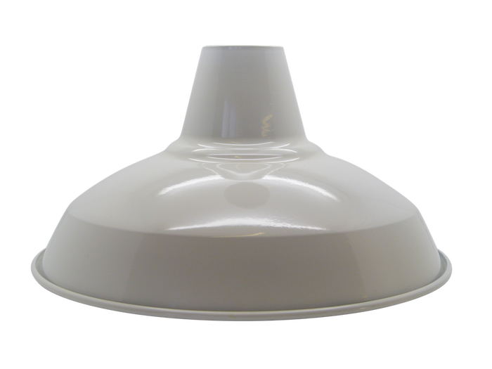 09033 Industrial White Light Shade 305mm Diameter With 40mm Hole
