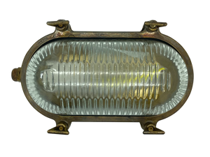 09106 - Navigator Solid Brass Standard Bulkhead – Antique Brass Navigator Range of Marine Bulkheads Lampfix - Sparks Warehouse