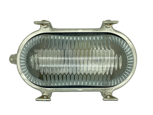 09107 - Navigator Solid Brass Standard Bulkhead – Satin Nickel Navigator Range of Marine Bulkheads Lampfix - Sparks Warehouse