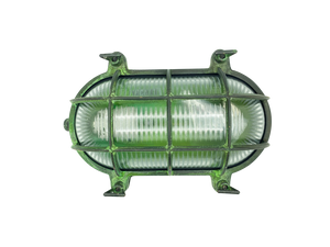 09182 Large Standard Solid Brass Bulkhead - Verdigris Navigator Range of Marine Bulkheads Lampfix - Sparks Warehouse