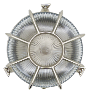 09311 - Navigator Solid Brass Extra Large Radial Porthole Bulkhead- Satin Nickel Navigator Range of Marine Bulkheads Lampfix - Sparks Warehouse