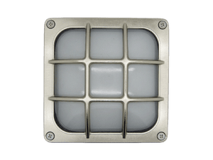 09312 - Navigator Solid Brass Square Bulkhead - Satin Nickel Navigator Range of Marine Bulkheads Lampfix - Sparks Warehouse