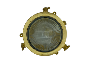 09610 Solid Brass Porthole Mini Bulkhead - Raw Brass Navigator Range of Marine Bulkheads Lampfix - Sparks Warehouse
