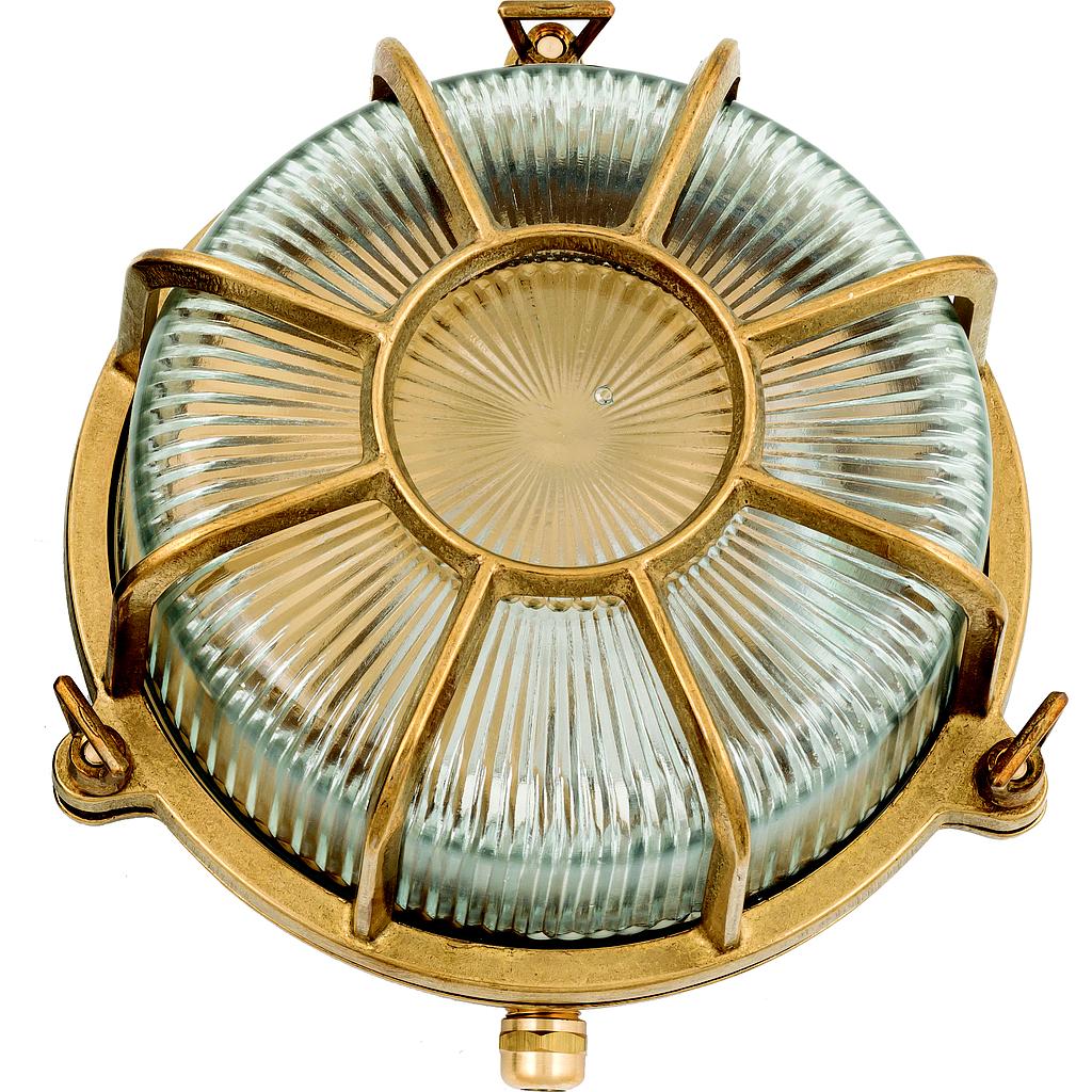 09613 - Navigator Solid Brass Extra Large Radial Porthole Bulkhead - R ...