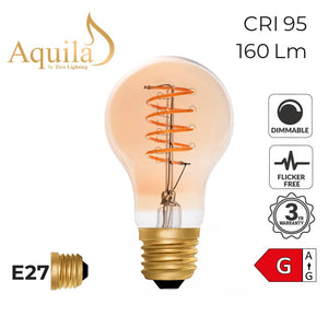 Zico ?GLS A60 Helix Amber 4W 2000K E27 Light Bulb Dimmable